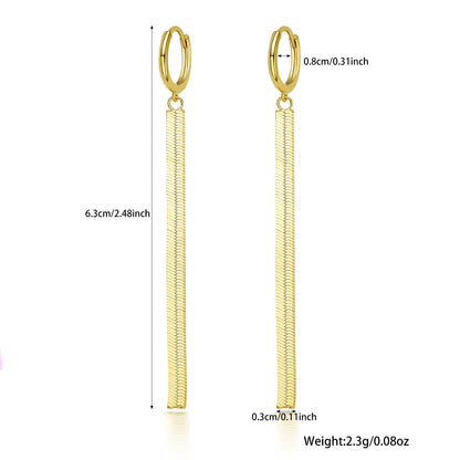 1 Pair Ig Style Elegant Tassel Plating Sterling Silver 18k Gold Plated White Gold Plated Drop Earrings