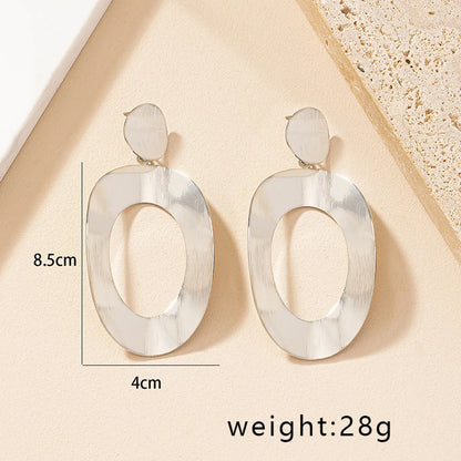 1 Pair Ig Style Exaggerated Geometric Round Plating Alloy Gold Plated Drop Earrings