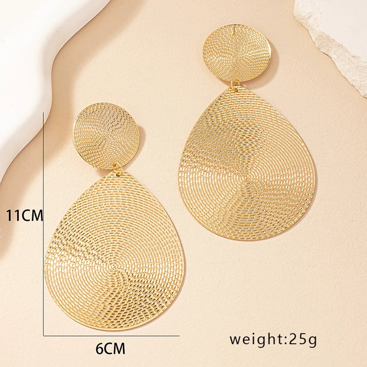 1 Pair Ig Style Exaggerated Round Plating Alloy Gold Plated Ear Studs