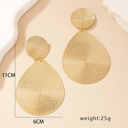 1 Pair Ig Style Exaggerated Round Plating Alloy Gold Plated Ear Studs