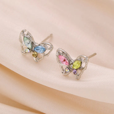 1 Pair IG Style Fairy Style Butterfly Alloy Resin Ear Studs