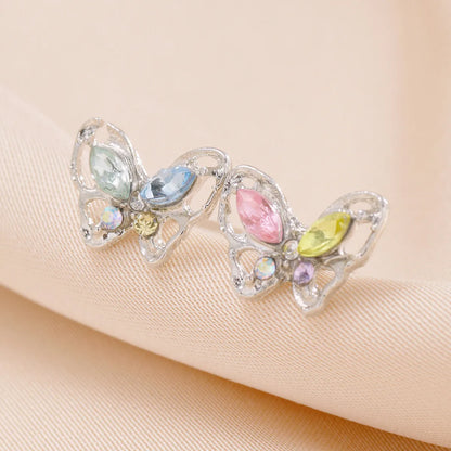 1 Pair IG Style Fairy Style Butterfly Alloy Resin Ear Studs