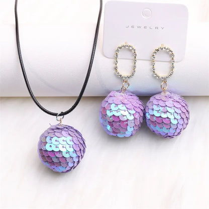 1 Pair IG Style Fashion Geometric Inlay Sequin Rhinestones Drop Earrings