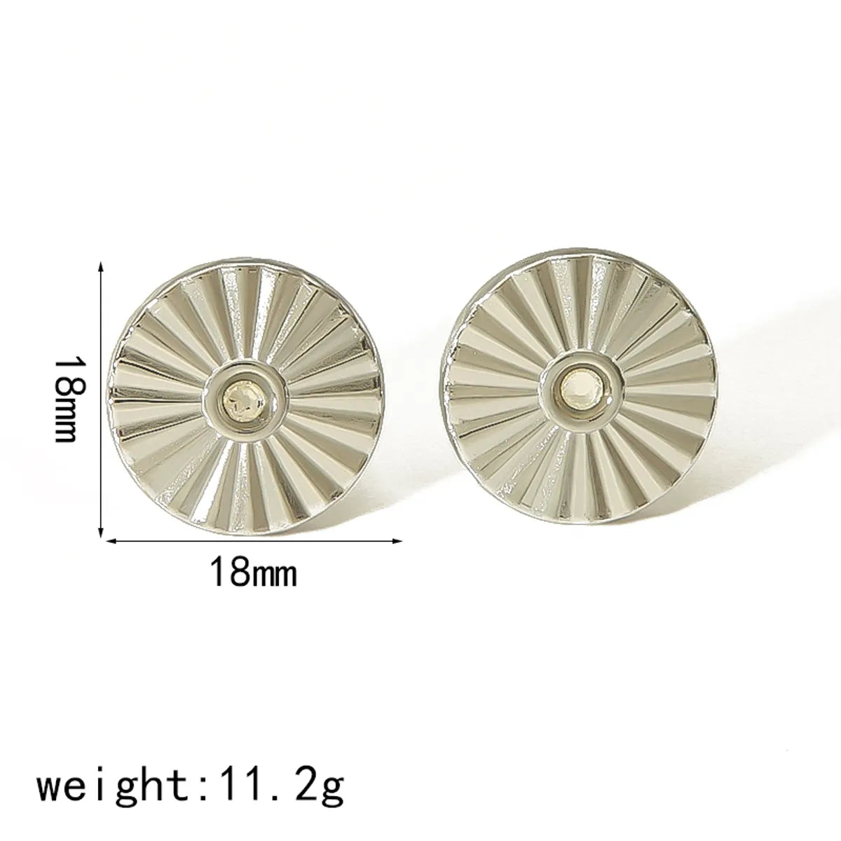 1 Pair IG Style French Style Geometric Polishing Plating Inlay 304 Stainless Steel Natural Stone 18K Gold Plated Ear Studs