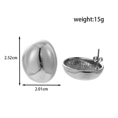 1 Pair IG Style French Style Modern Style Geometric Moon Solid Color 304 Stainless Steel Drop Earrings Ear Studs