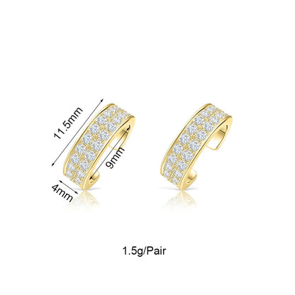 1 Pair Ig Style French Style Simple Style Butterfly Plating Inlay Copper Zircon 18k Gold Plated Ear Cuffs Ear Line