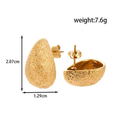 1 Pair IG Style French Style Simple Style Geometric Water Droplets Heart Shape 304 Stainless Steel Drop Earrings Ear Studs