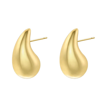 1 Pair Ig Style French Style Water Droplets Plating Alloy 18k Gold Plated Ear Studs