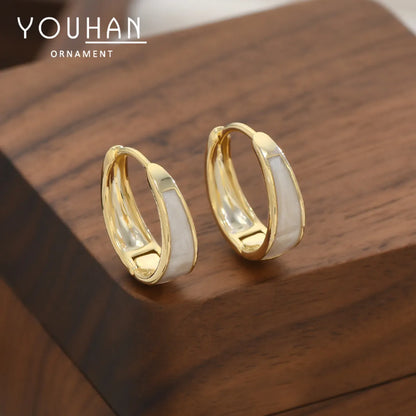 1 Pair IG Style Geometric Irregular Plating Copper Hoop Earrings