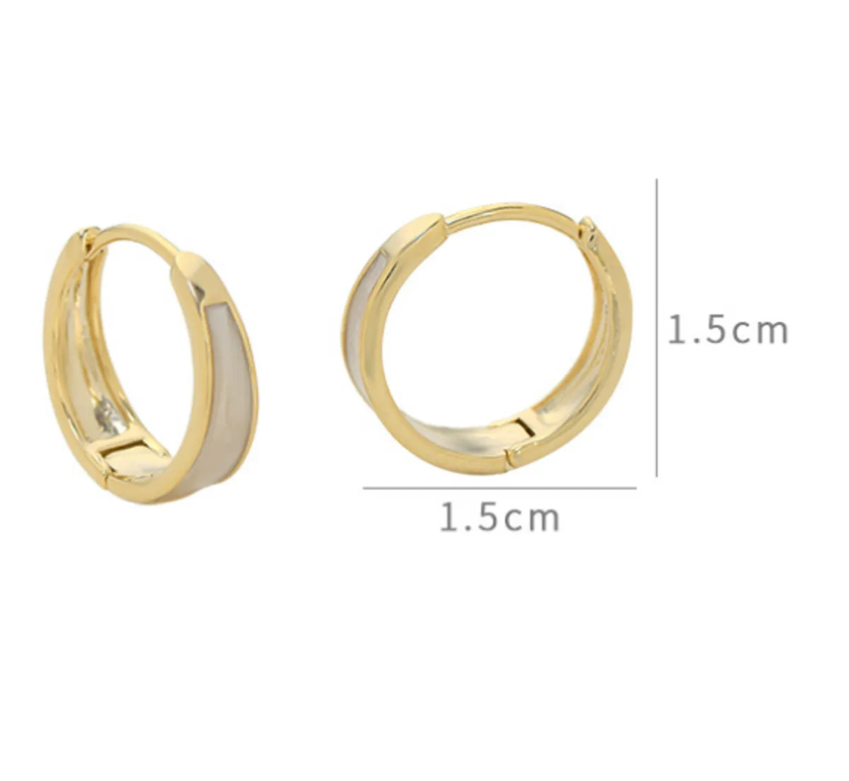 1 Pair IG Style Geometric Irregular Plating Copper Hoop Earrings