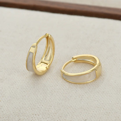 1 Pair IG Style Geometric Irregular Plating Copper Hoop Earrings