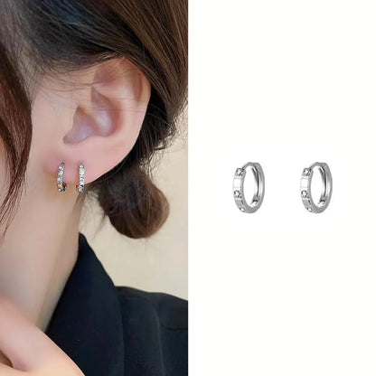 1 Pair IG Style Geometric Plating Inlay Copper Zircon Earrings