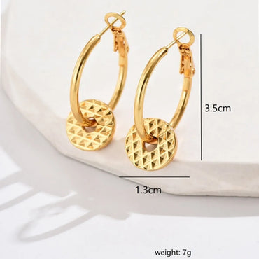 1 Pair Ig Style Geometric Plating Stainless Steel 18k Gold Plated Earrings