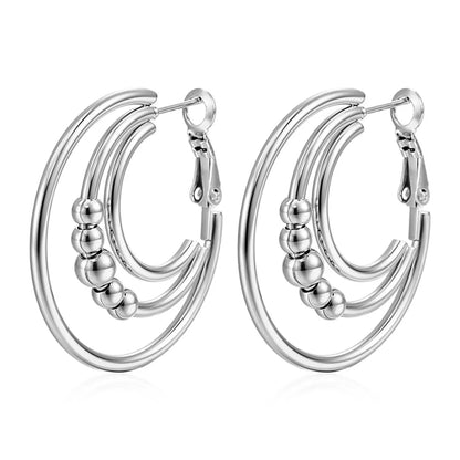 1 Pair Ig Style Geometric Plating Stainless Steel Earrings