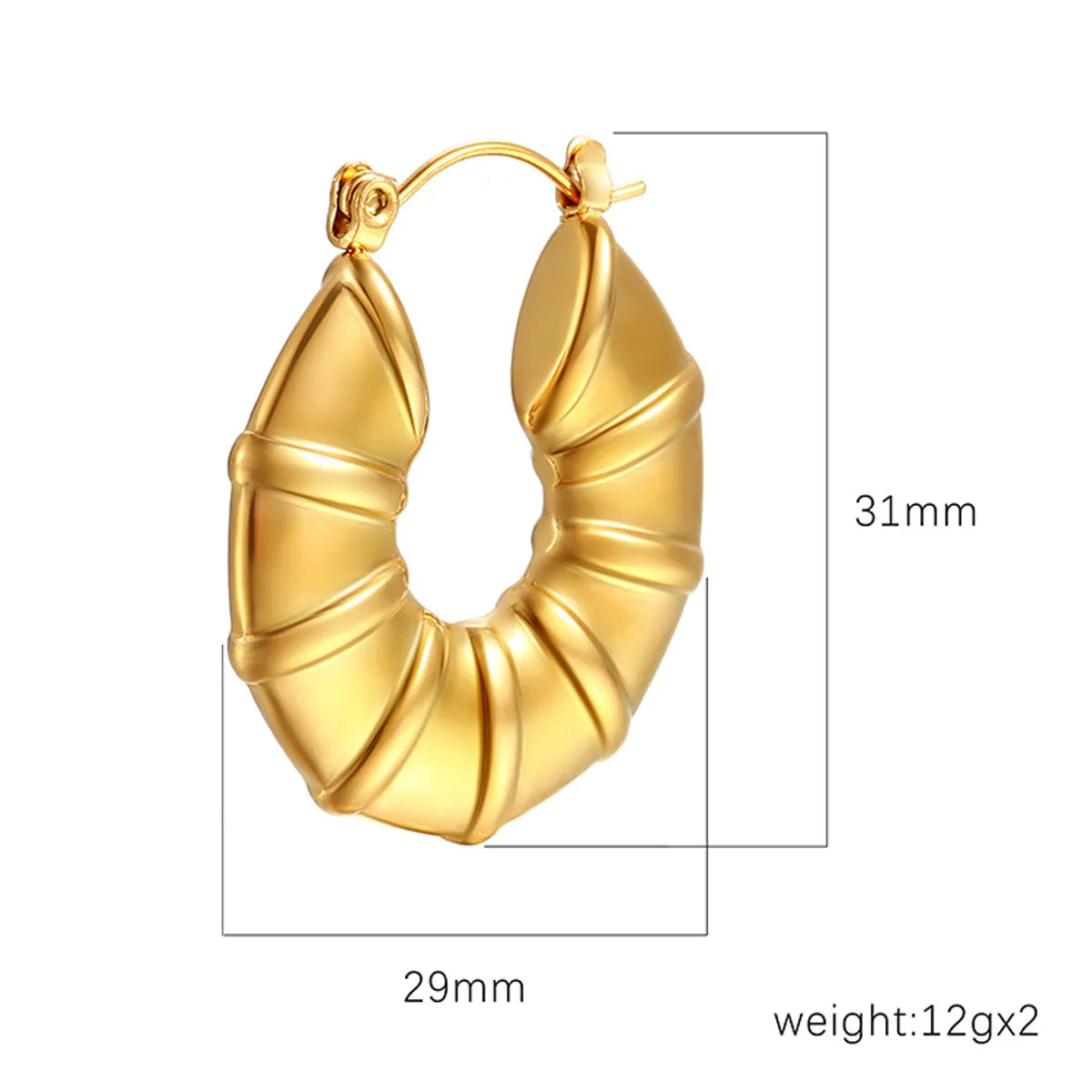 1 Pair Ig Style Geometric Plating Stainless Steel Earrings