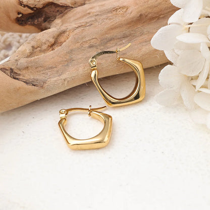 1 Pair Ig Style Geometric Plating Stainless Steel Earrings