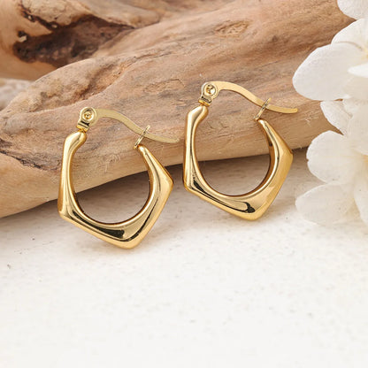 1 Pair Ig Style Geometric Plating Stainless Steel Earrings