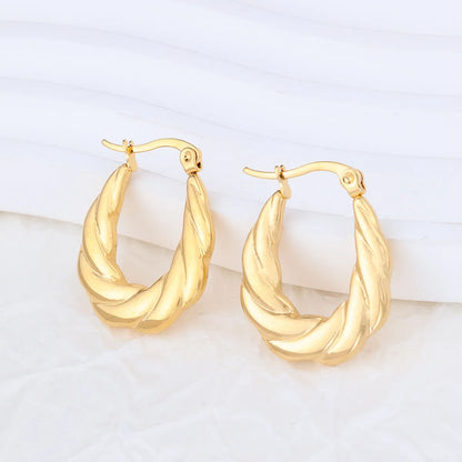 1 Pair Ig Style Geometric Plating Stainless Steel Earrings