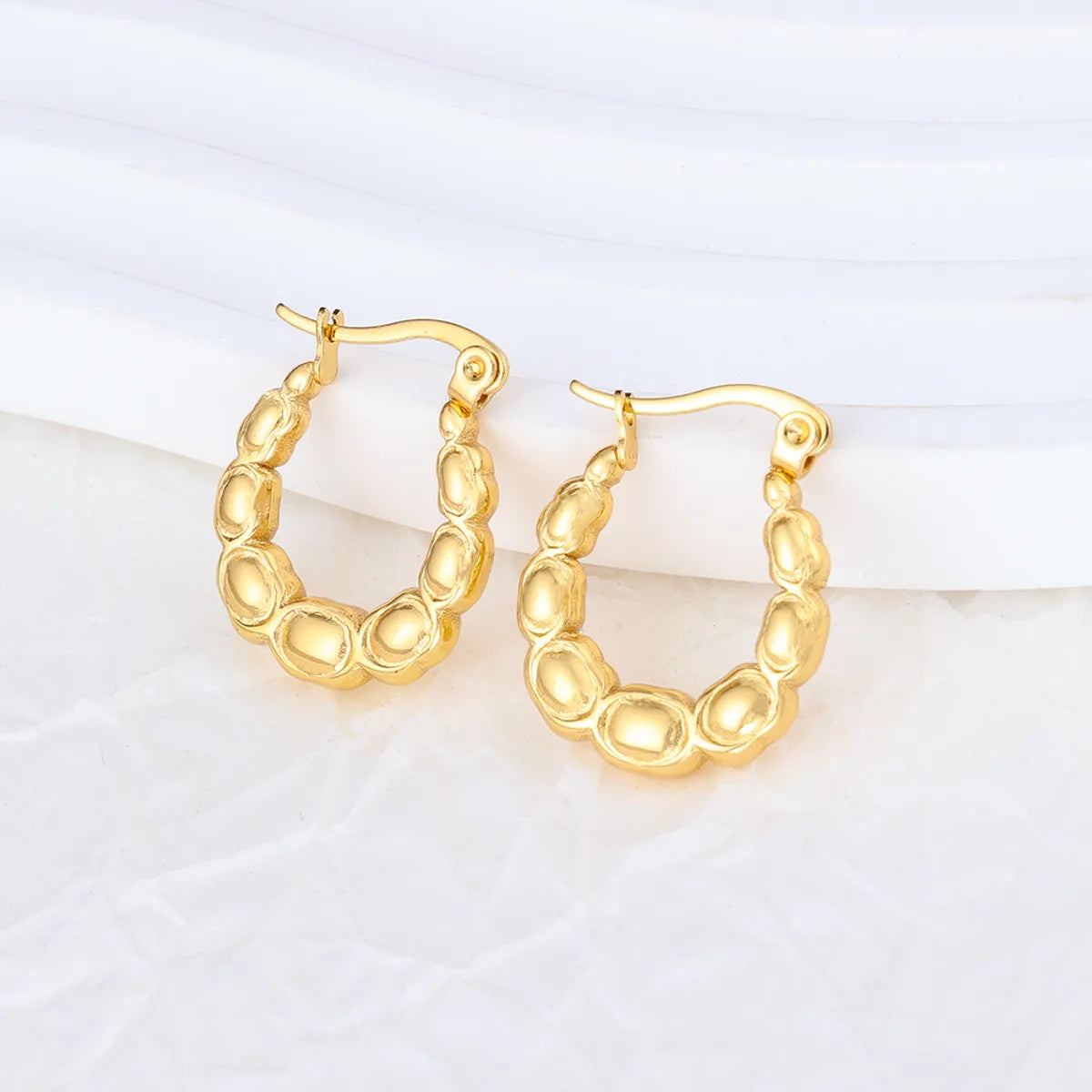 1 Pair Ig Style Geometric Plating Stainless Steel Earrings