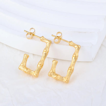 1 Pair Ig Style Geometric Plating Stainless Steel Earrings