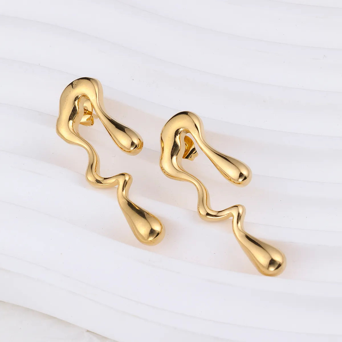 1 Pair IG Style Geometric Plating 304 Stainless Steel Earrings