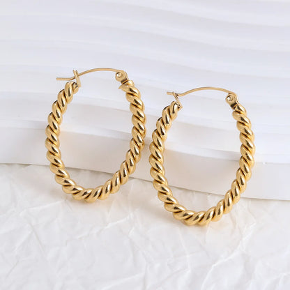 1 Pair IG Style Geometric Plating Stainless Steel Earrings