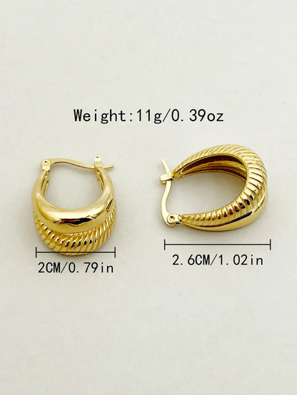 1 Pair Ig Style Geometric Plating Stainless Steel Gold Plated Earrings