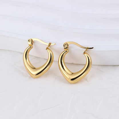 1 Pair IG Style Geometric Plating Stainless Steel Hoop Earrings