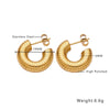 1 Pair Ig Style Geometric Plating Titanium Steel Earrings