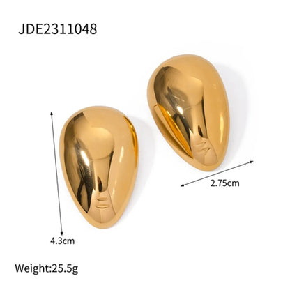 1 Pair Ig Style Geometric Stainless Steel 18k Gold Plated Ear Studs