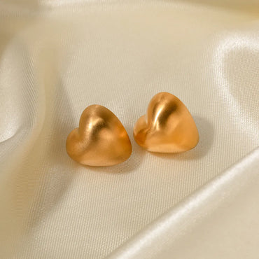 1 Pair IG Style Heart Shape Plating 304 Stainless Steel Ear Studs