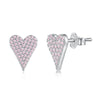 1 Pair IG Style Heart Shape Sterling Silver 18K Gold Plated Ear Studs