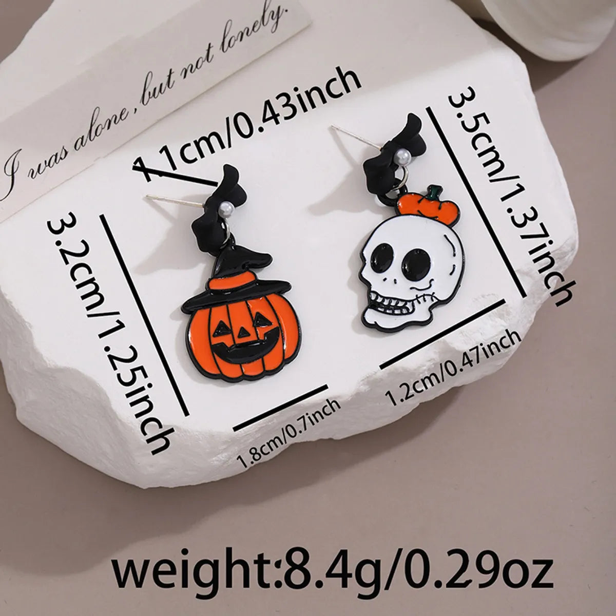 1 Pair IG Style Hip-Hop Funny Pumpkin Ghost Skull Alloy Drop Earrings