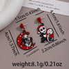 1 Pair IG Style Hip-Hop Funny Pumpkin Ghost Skull Alloy Drop Earrings