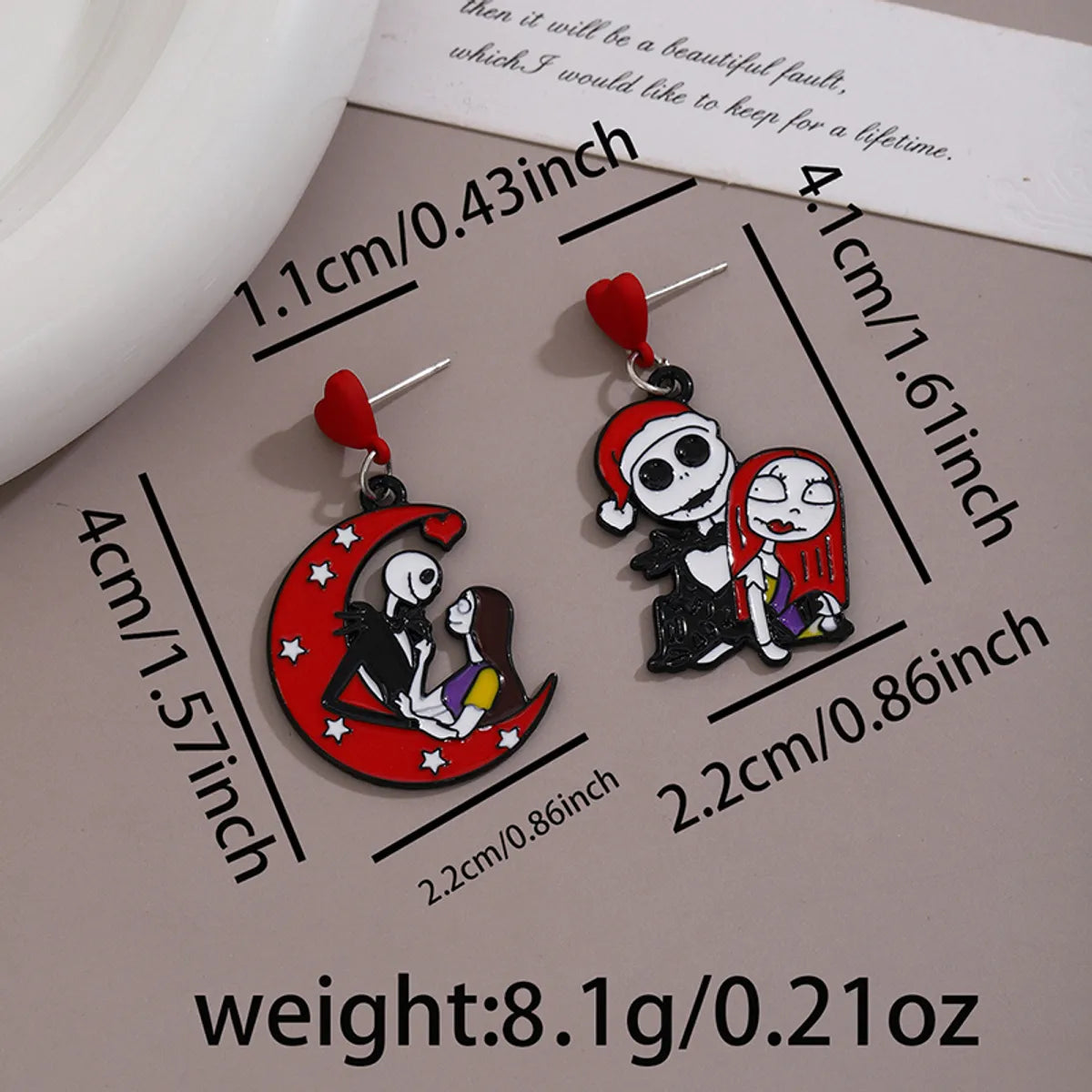 1 Pair IG Style Hip-Hop Funny Pumpkin Ghost Skull Alloy Drop Earrings