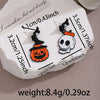 1 Pair IG Style Hip-Hop Funny Pumpkin Ghost Skull Alloy Drop Earrings