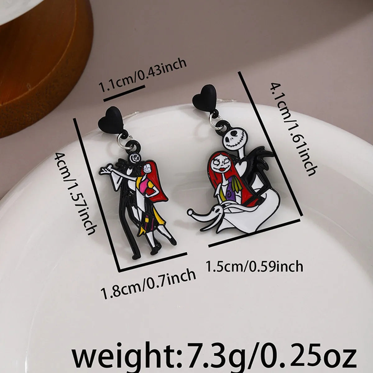 1 Pair IG Style Hip-Hop Funny Pumpkin Ghost Skull Alloy Drop Earrings