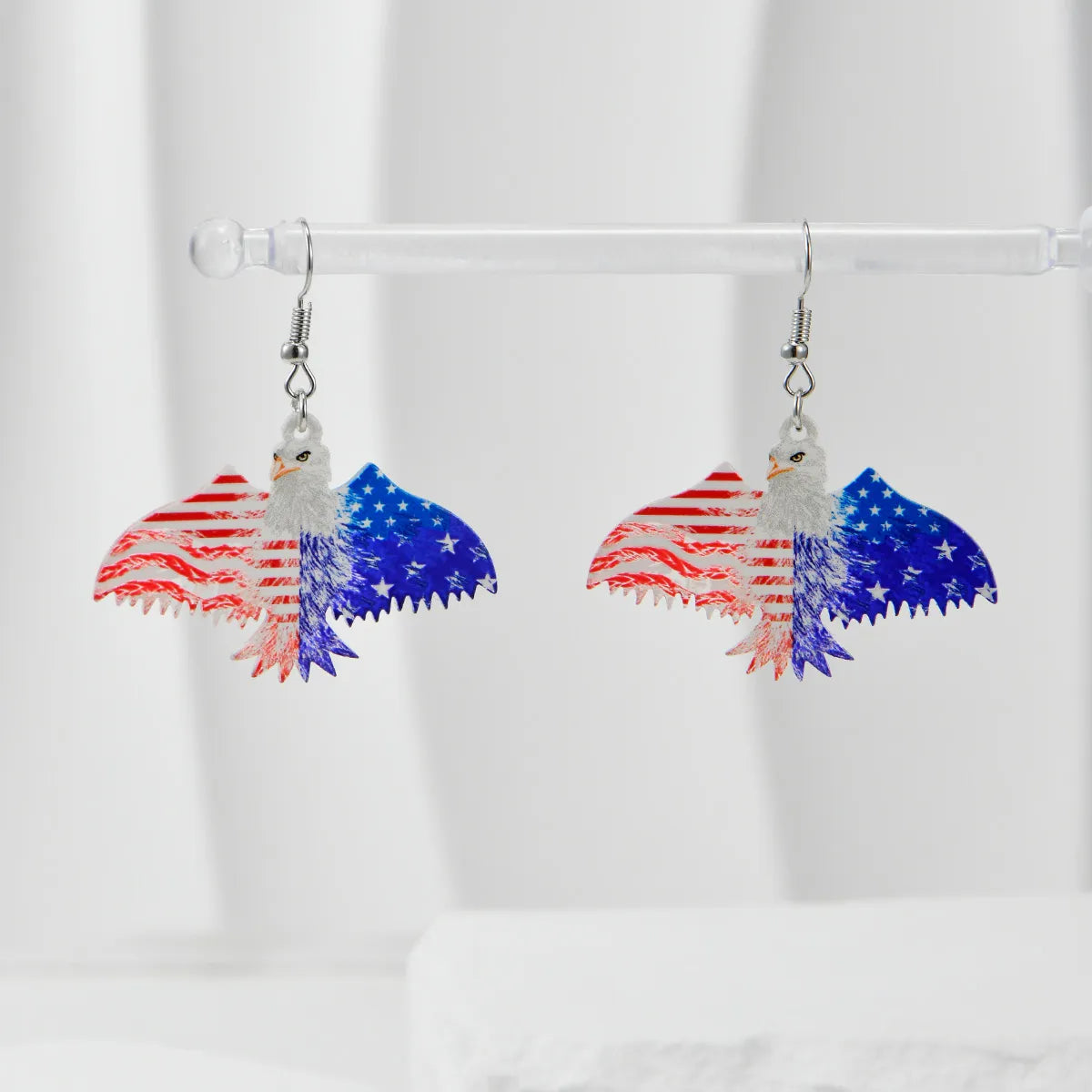 1 Pair IG Style Hip-Hop National Flag Letter Eagle Arylic Drop Earrings