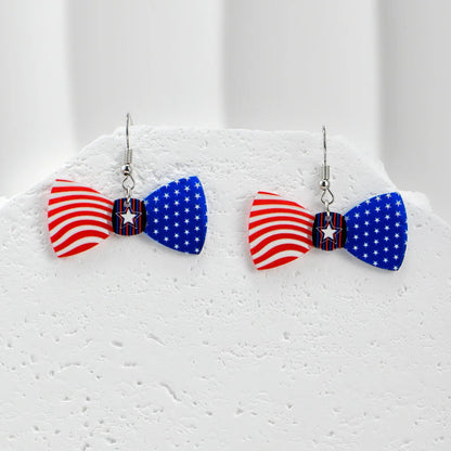 1 Pair IG Style Hip-Hop National Flag Letter Eagle Arylic Drop Earrings