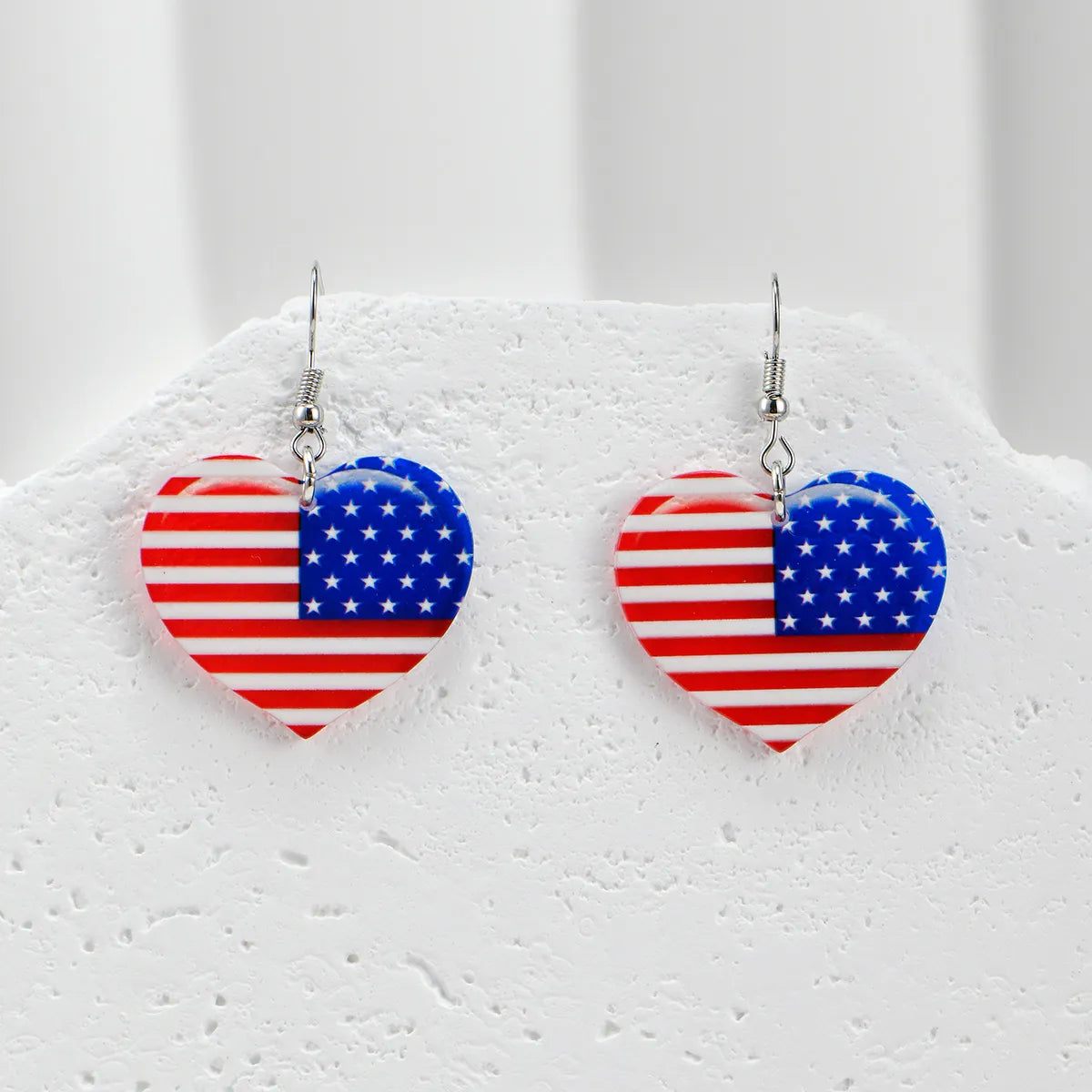 1 Pair IG Style Hip-Hop National Flag Letter Eagle Arylic Drop Earrings