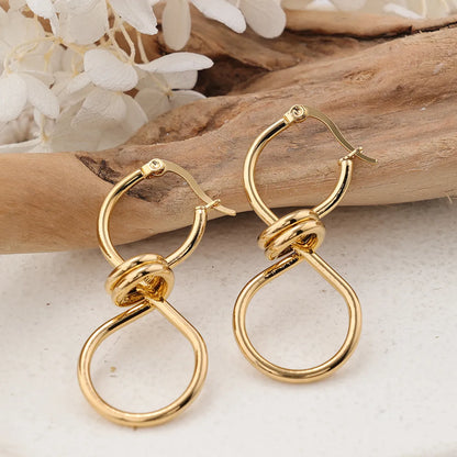 1 Pair IG Style Infinity Plating Stainless Steel Earrings