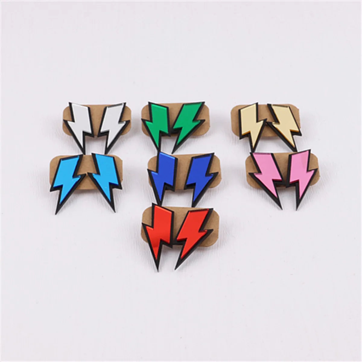 1 Pair Ig Style Lightning Arylic Ear Studs