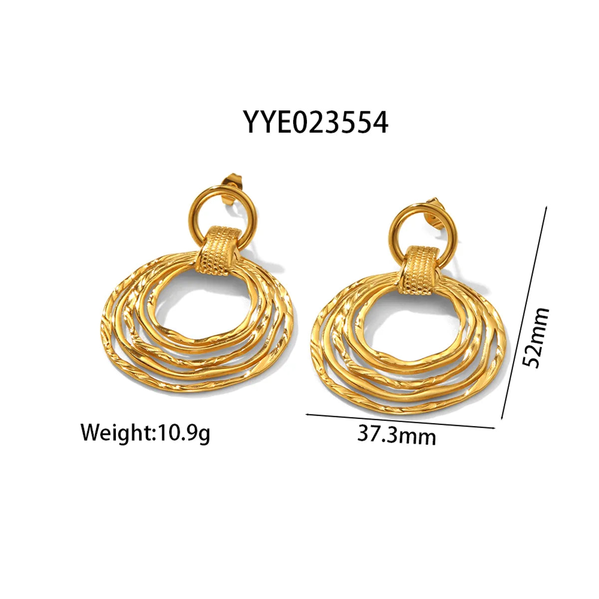 1 Pair IG Style Marine Style Modern Style Irregular Irregular Plating 304 Stainless Steel 316 Stainless Steel  18K Gold Plated Ear Studs