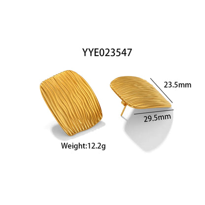 1 Pair IG Style Marine Style Modern Style Irregular Irregular Plating 304 Stainless Steel 316 Stainless Steel  18K Gold Plated Ear Studs