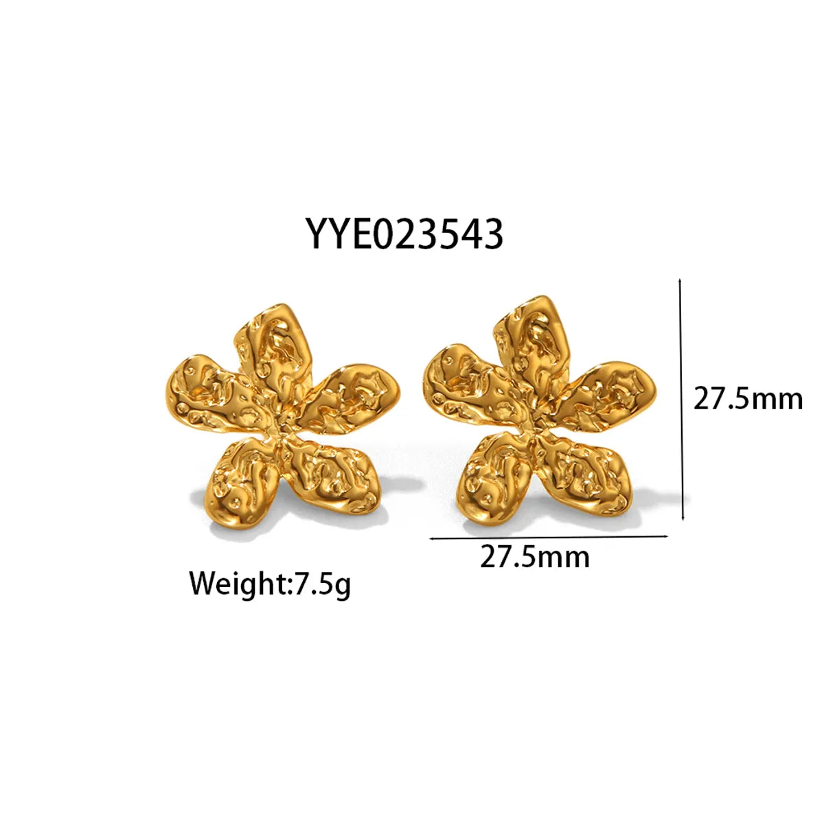 1 Pair IG Style Marine Style Modern Style Irregular Irregular Plating 304 Stainless Steel 316 Stainless Steel  18K Gold Plated Ear Studs