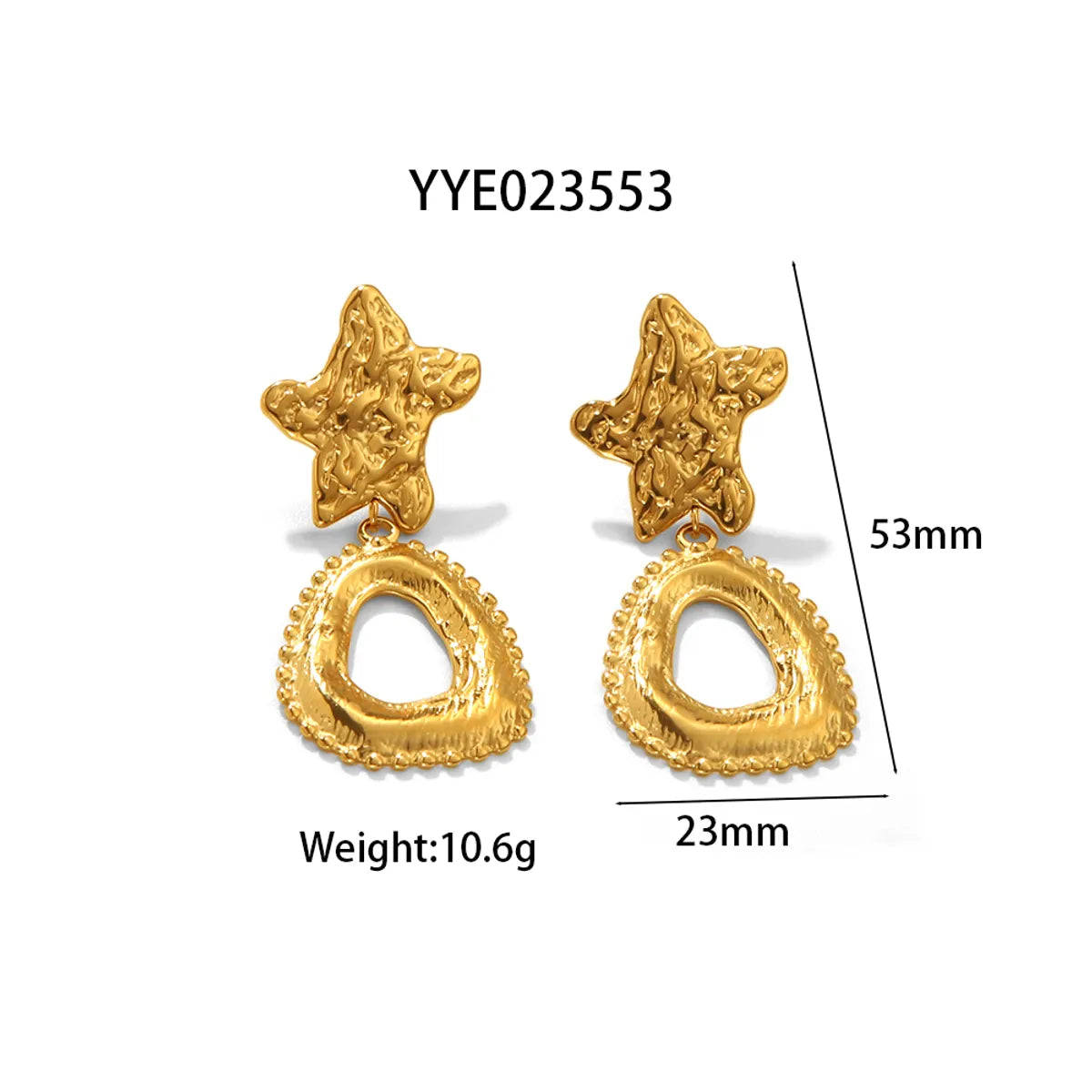 1 Pair IG Style Marine Style Modern Style Irregular Irregular Plating 304 Stainless Steel 316 Stainless Steel  18K Gold Plated Ear Studs