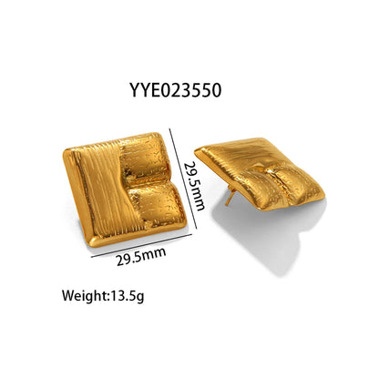 1 Pair IG Style Marine Style Modern Style Irregular Irregular Plating 304 Stainless Steel 316 Stainless Steel  18K Gold Plated Ear Studs