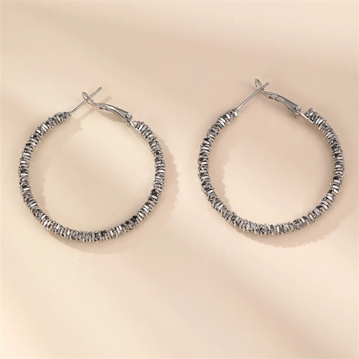 1 Pair IG Style Modern Style Circle Alloy Hoop Earrings