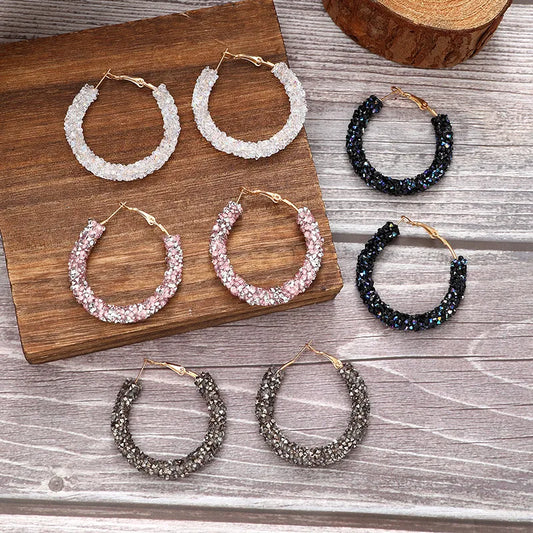 1 Pair IG Style Modern Style Classic Style Circle Resin Hoop Earrings