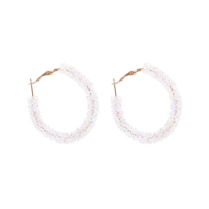 1 Pair IG Style Modern Style Classic Style Circle Resin Hoop Earrings